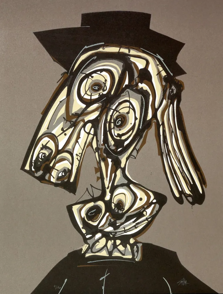 石版画 Saura - Dora Maar visitada II