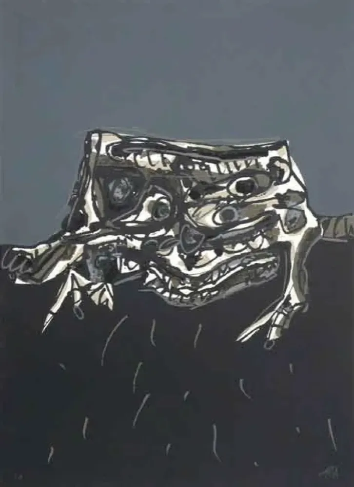 石版画 Saura - El Perro De Goya