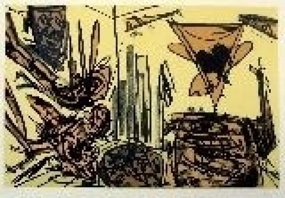 石版画 Saura - Kafka 5