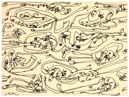 石版画 Saura - La paresse