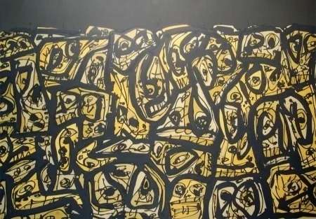 石版画 Saura - Les Gens