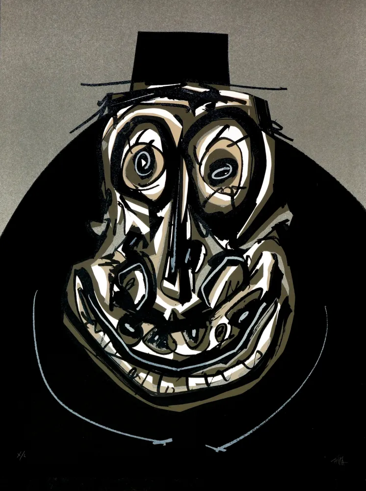 石版画 Saura - Melanchton I, Une chaire d'ombre