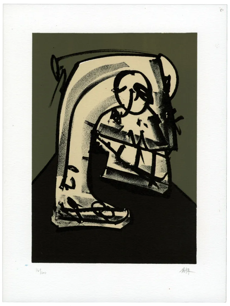 石版画 Saura - Portrait III