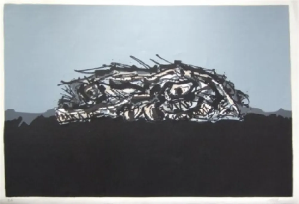 石版画 Saura - Portrait imaginaire de Goya