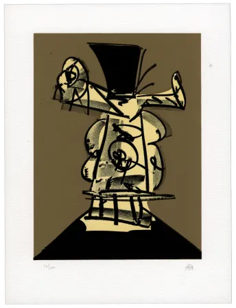 石版画 Saura - Portrait VIII