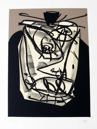 石版画 Saura - Retrato