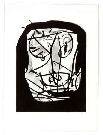 石版画 Saura - Retrato