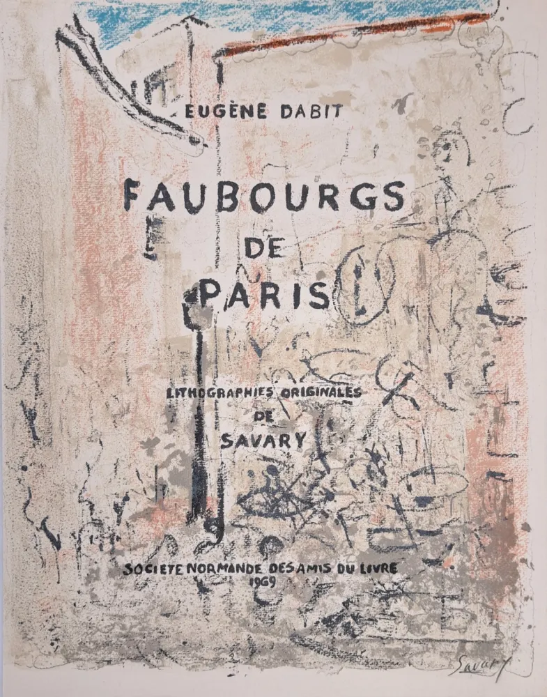 石版画 Savary - Faubourgs de Paris