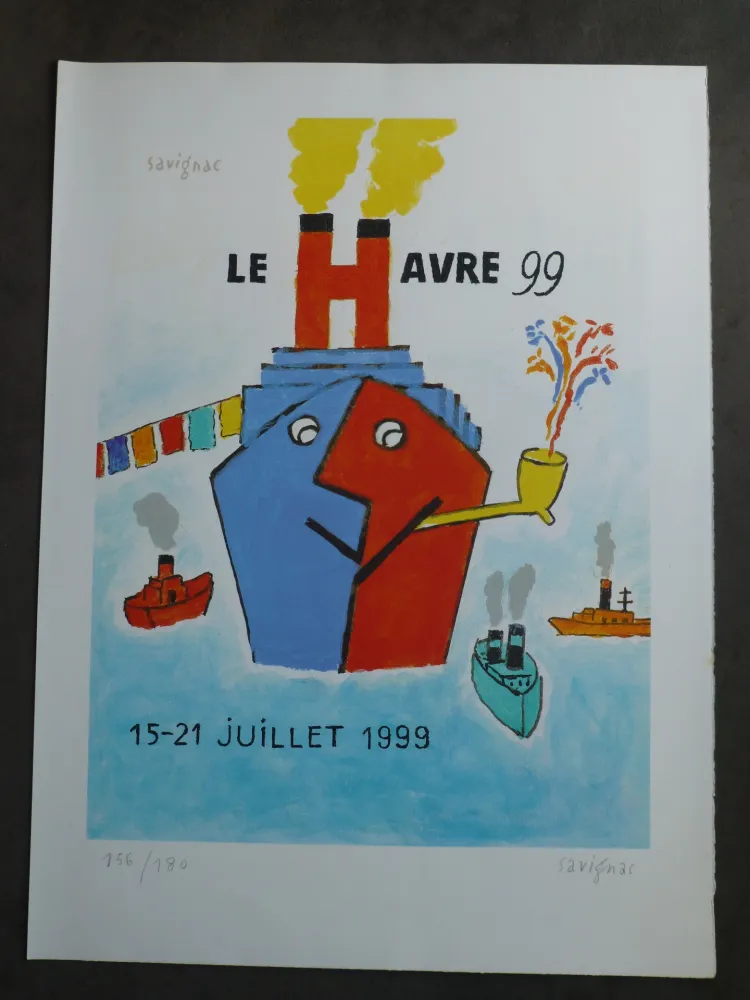 石版画 Savignac - Le Havre 1999