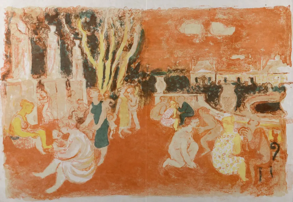 石版画 Savin  - Les jardins du Luxembourg, 1964