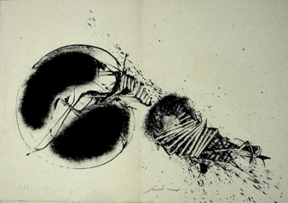 石版画 Scanavino - A mezzo della notte