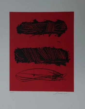 石版画 Scanavino - Senza titolo