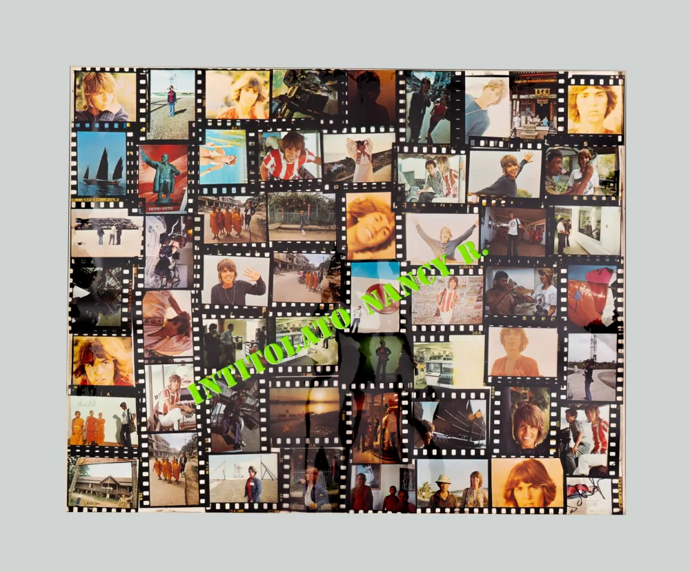 石版画 Schifano - Intitolato a Nancy R.