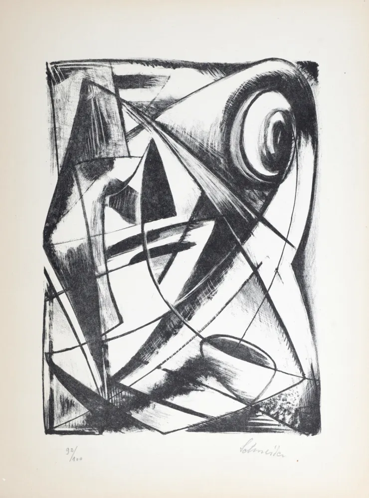 石版画 Schneider - Composition, 1946 - Hand-signed