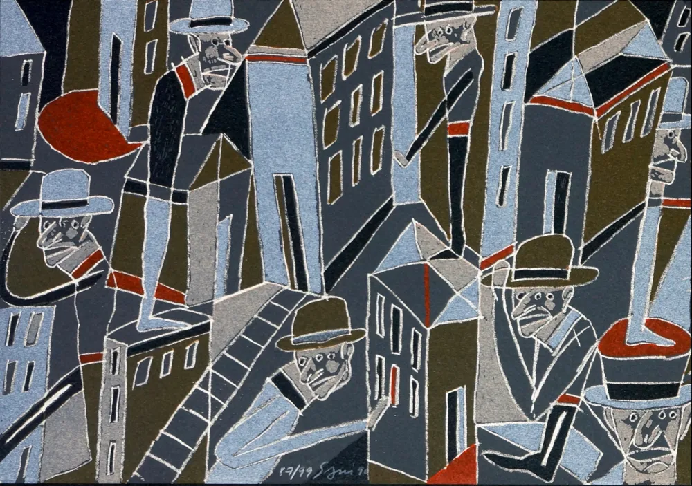 石版画 Segui - Le froid bleu des contre nuits 1