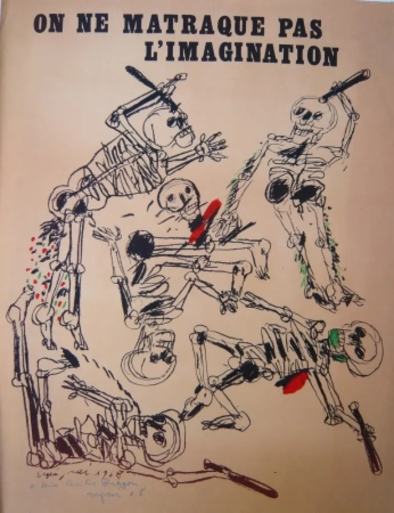石版画 Segui - On ne matraque pas l'imagination