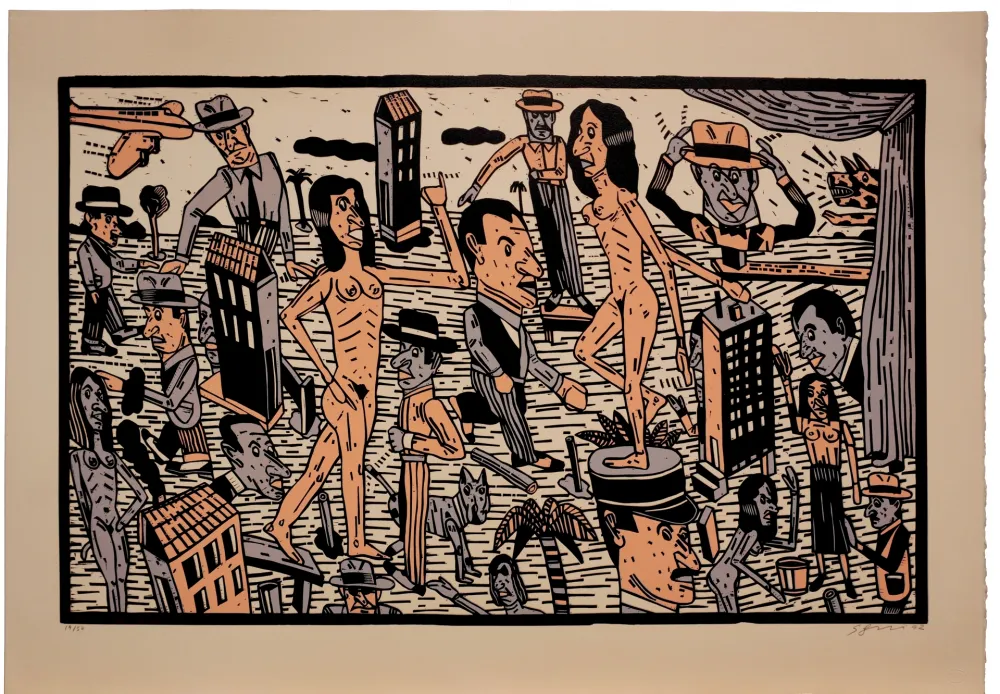 石版画 Segui - Théatre de la ville IV