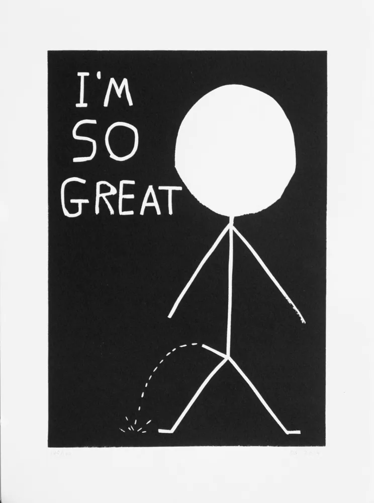油毡版画 Shrigley - I am so great