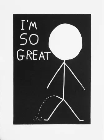 油毡版画 Shrigley - I am so great