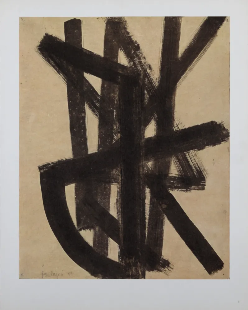 胶版印刷 Soulages (After) - Composition #4