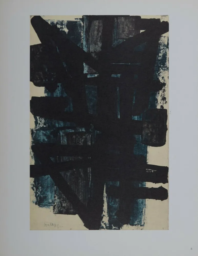 胶版印刷 Soulages (After) - Composition #6