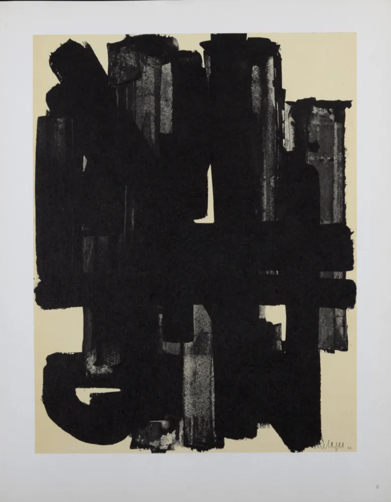 胶版印刷 Soulages (After) - Composition #8