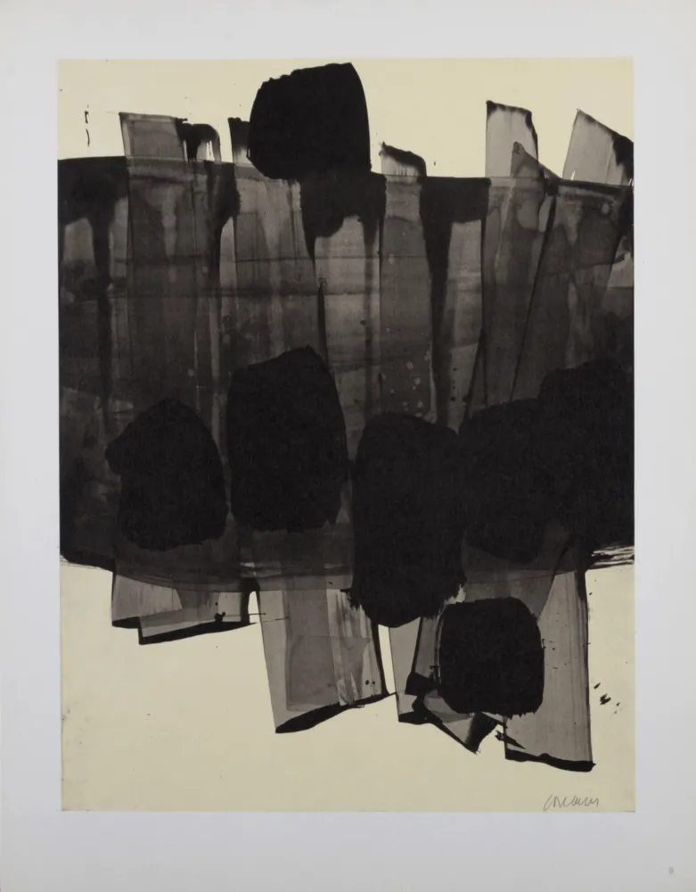 胶版印刷 Soulages (After) - Composition #9