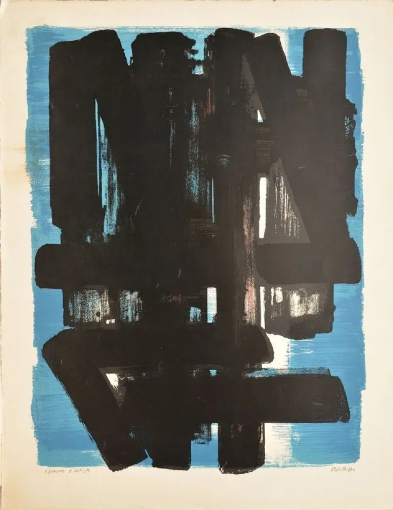 石版画 Soulages - Composition n°5