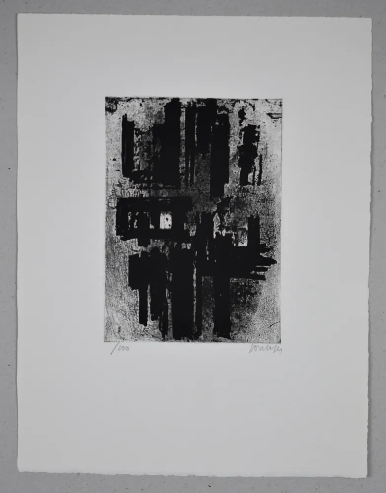 蚀刻版画 Soulages - Eau-forte n°IV