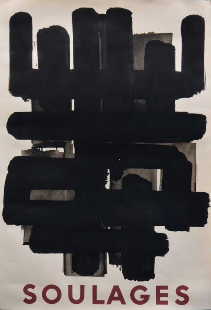 石版画 Soulages - Lithographie n° 3 Berggruen, 1958