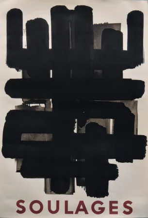 石版画 Soulages - Lithographie n° 3 Berggruen, 1958
