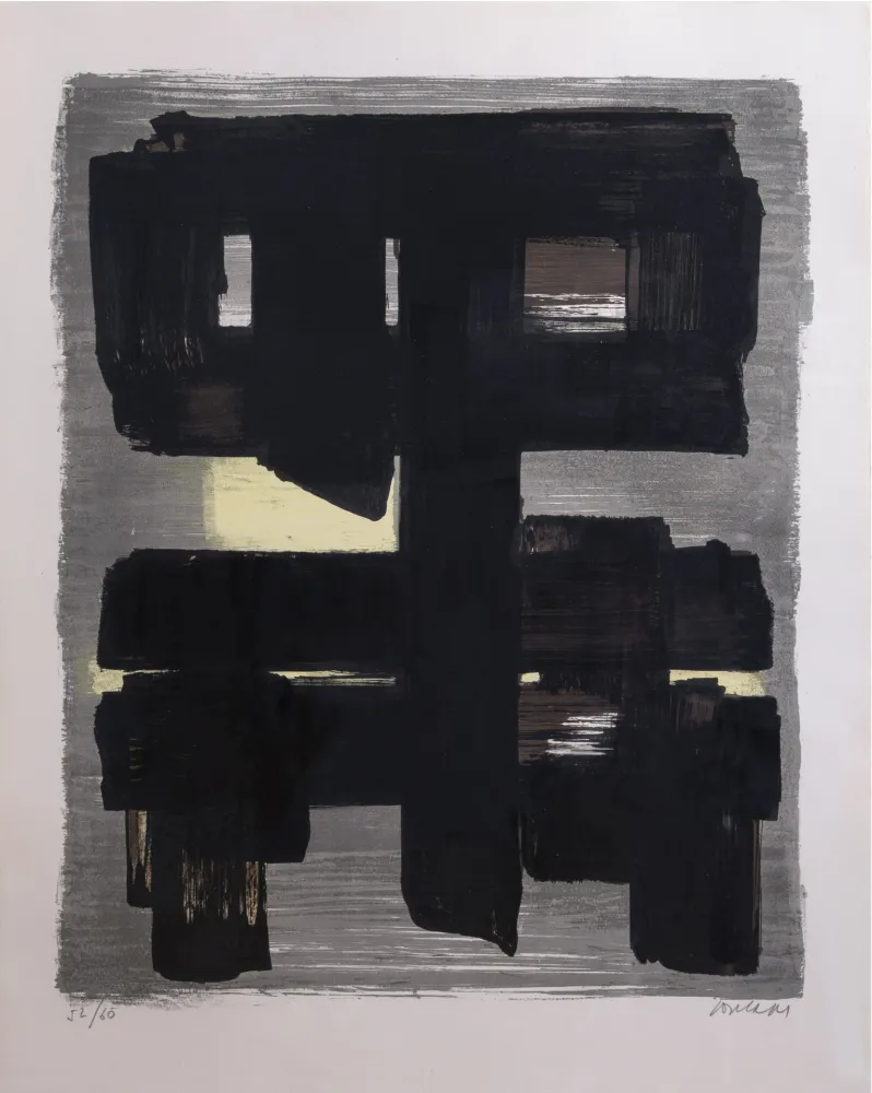 石版画 Soulages - Lithographie n°1