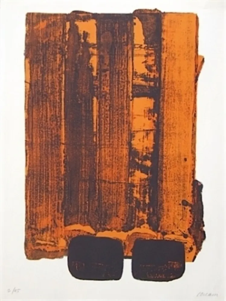 石版画 Soulages - Lithographie n°34