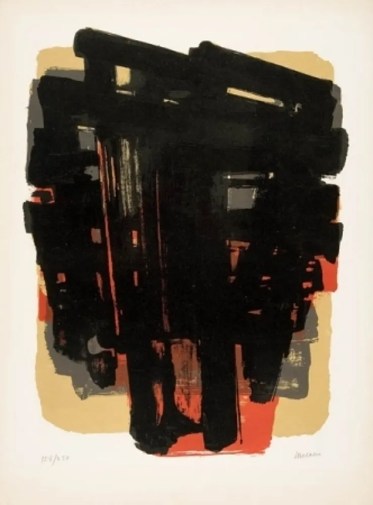 石版画 Soulages - Lithographie n°8