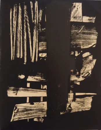 石版画 Soulages - Lithographie n°9