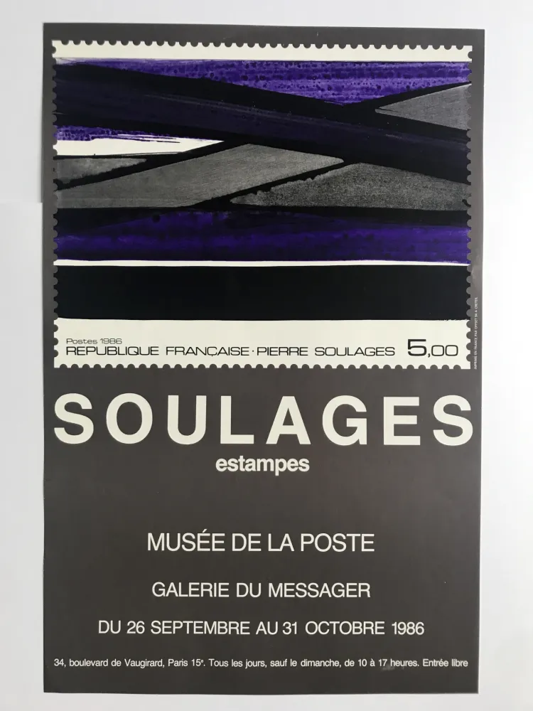 海报 Soulages - Musée de la Poste