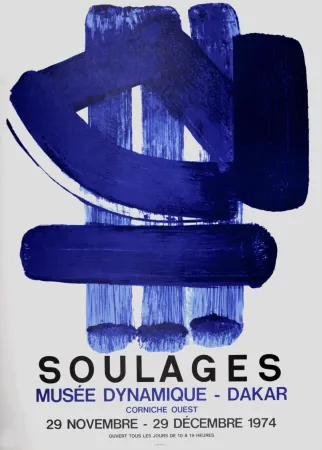 石版画 Soulages - Musée Dynamique-Dakar, 1974 - Mourlot edition