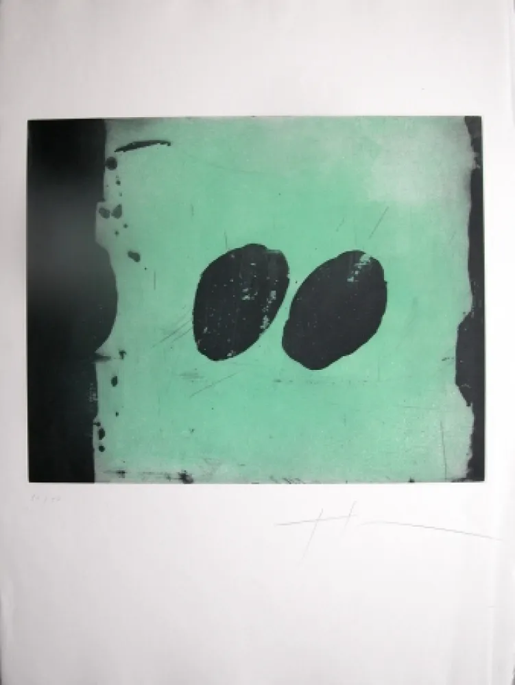 飞尘腐蚀法 Soulie - TOTEM VI -gravure de TONY SOULIE