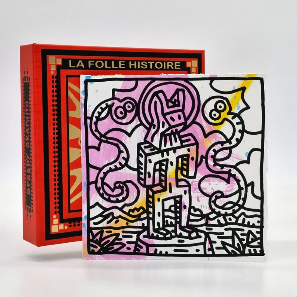 插图书 Speedy Graphito - LA FOLLE HISTOIRE DE L'ART / Coffret + Original + Gravure