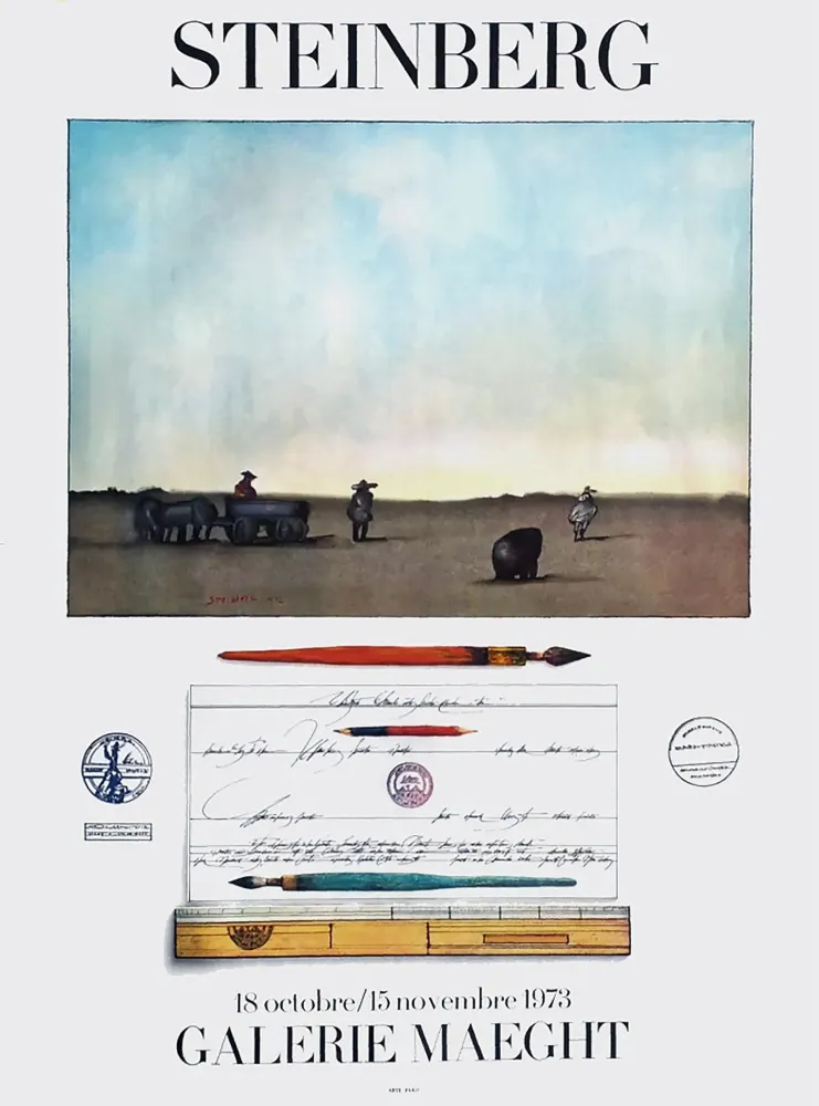 海报 Steinberg - STEINBERG 1973. Exposition à la Galerie Maeght