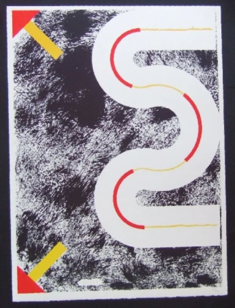 石版画 Sugai - Le cerf volant