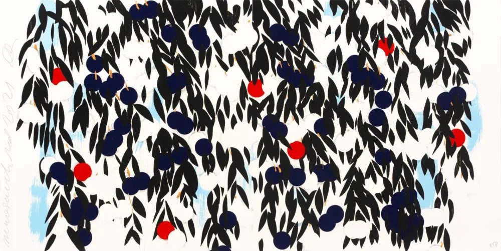 丝网印刷 Sultan - Mimosa in Red and Blue
