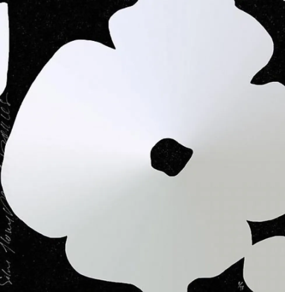 丝网印刷 Sultan - Silver Flowers