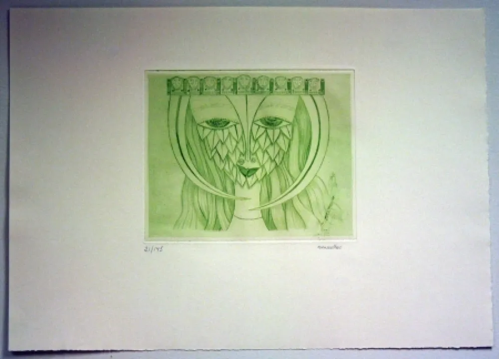 版画 Svanberg - Dromkvinnans kyss