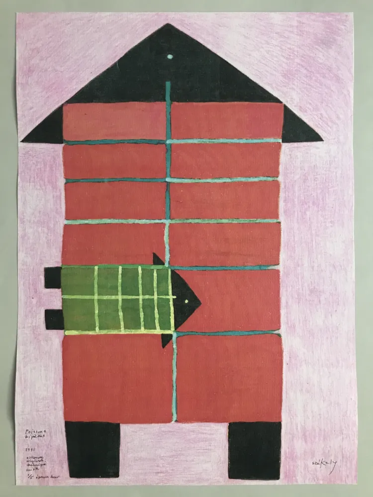 胶版印刷 Székely - Poissons bipèdes