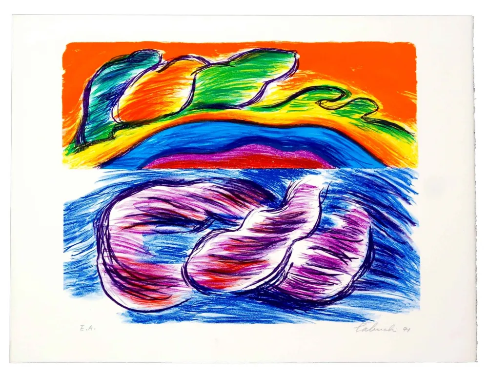 石版画 Tabuchi - Sans titre