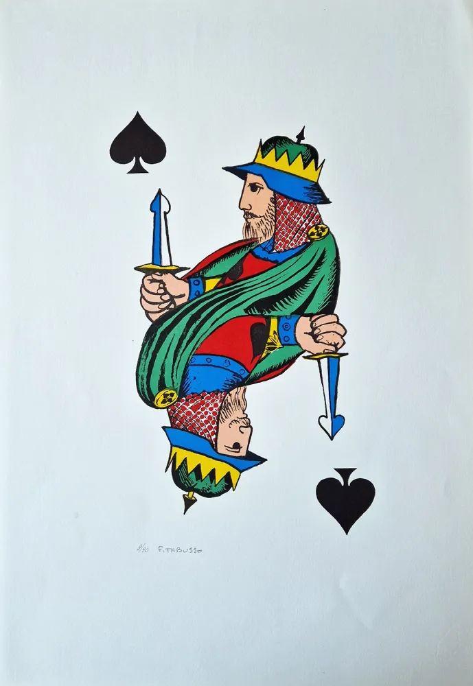 石版画 Tabusso - Re di picche