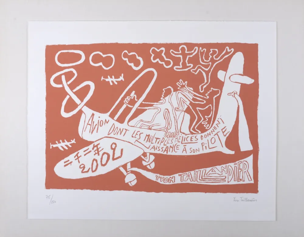 石版画 Taillandier - Avion, 2002 - Hand-signed