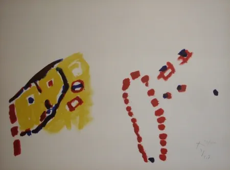 石版画 Tal Coat - En grimpant