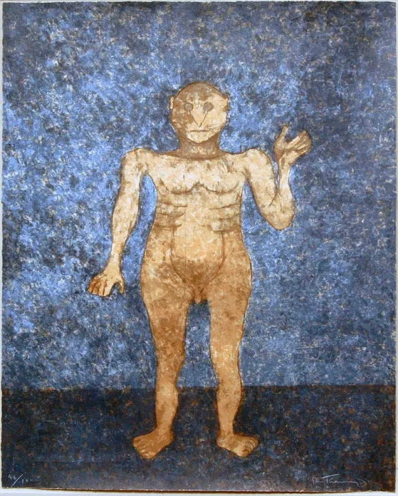 丝网印刷 Tamayo - Hombre en ocre 